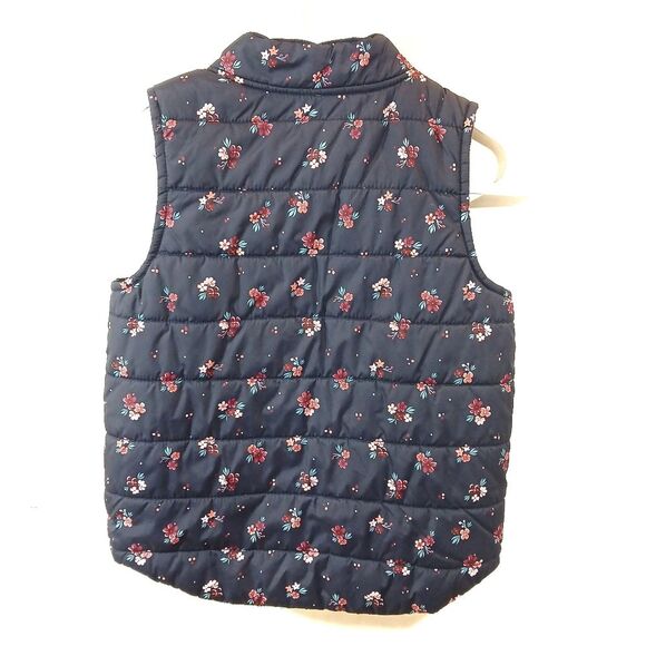 Gymboree Floral Full Zip Puff Vest Large 10/12 - Picture 4 of 9